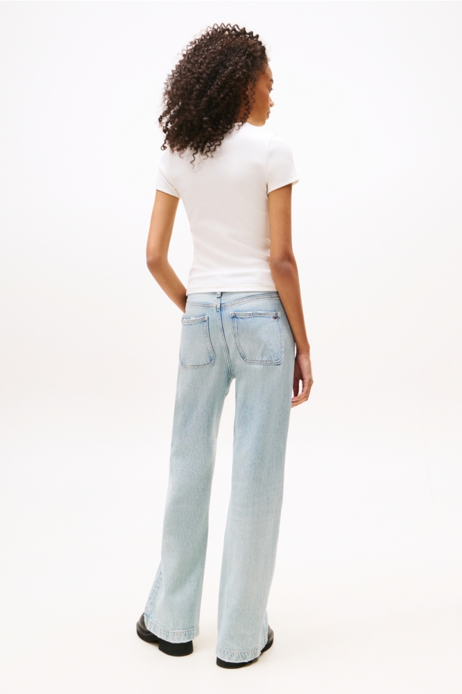 TJW SLIM BADGE RIB T DW0DW17881 YBH ANCIENT WHITE
